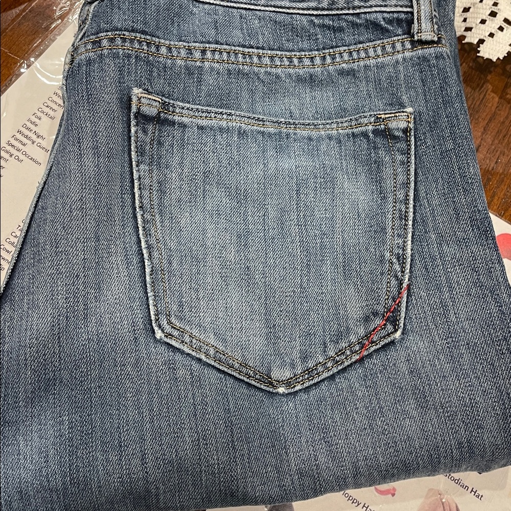 Banana Republic Men's Faded Blue Jeans Distressed Straight 31x32 2012 Y2K indigo - Picture 7 of 7